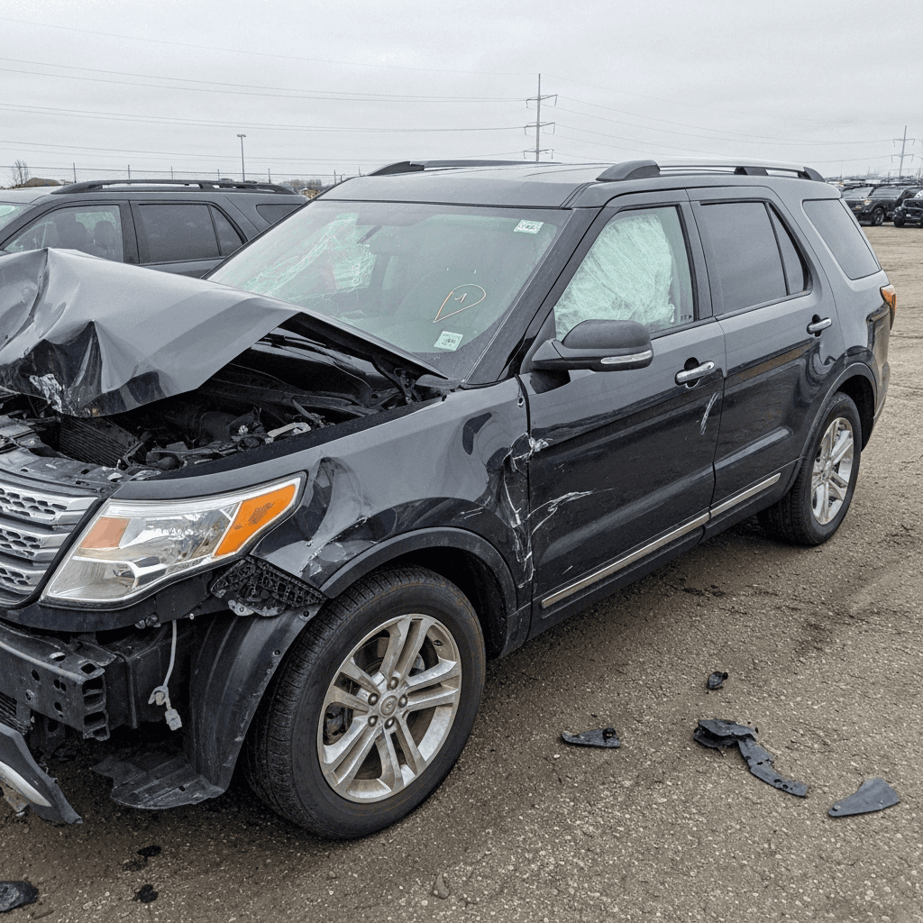 سيارة فورد إكسبلورر مصدومة