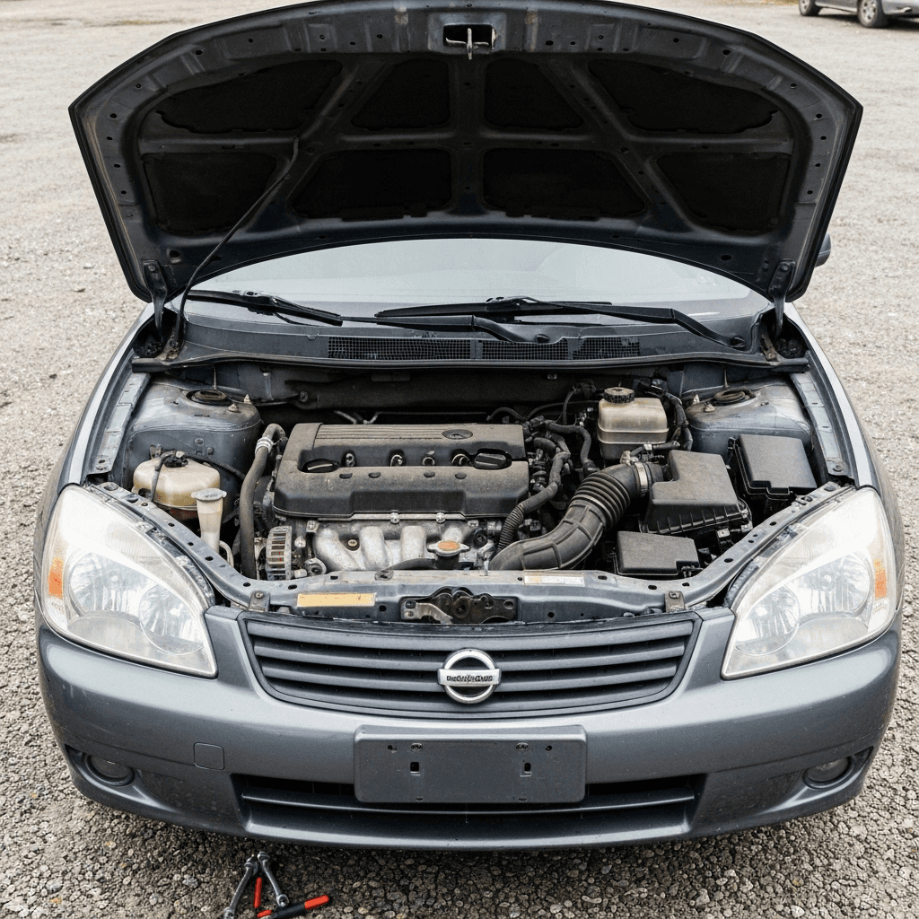 سيارة نيسان التيما معطلة